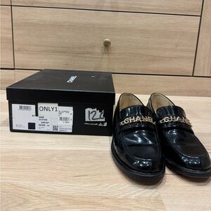 Chanel Black Leather Loafers for Women